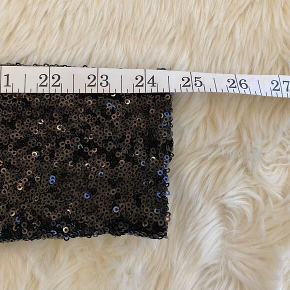 La Cite V-Back Sequin Mini Dress Black Medium - Picture 10 of 12